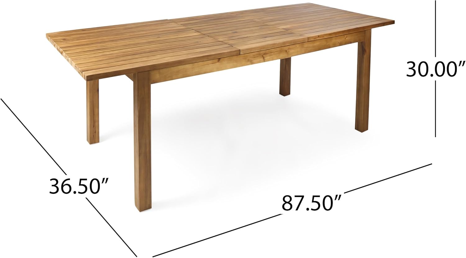 Extendable Acacia Wood Outdoor Dining Set for 6 🍽️ Expandable Patio Table & Chairs – Solid Wood Armchairs with Teak & Beige Cushions, Perfect for Backyard & Patio