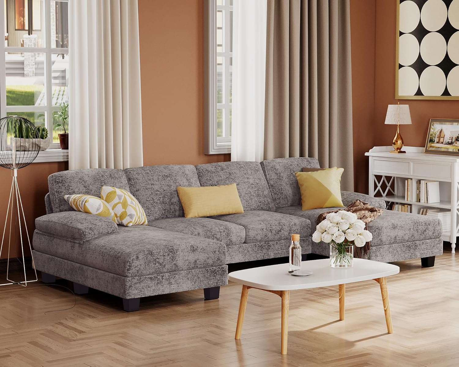 U-Shaped Sectional Sofa Couch – Modern Comfort for Living Room, Apartment & Home 🛋️ Cozy, Spacious & Stylish Seating