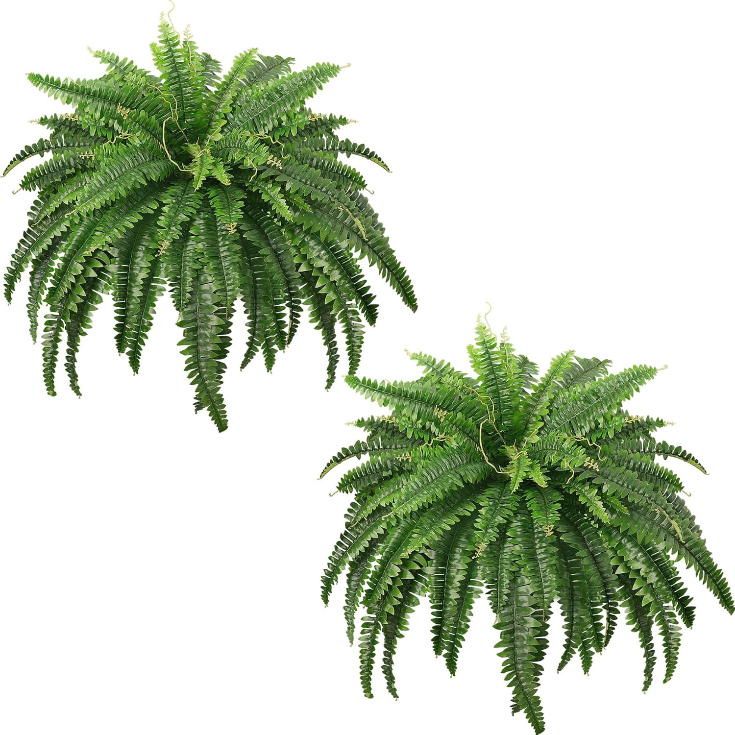 Realistic Artificial Ferns – 45" Lifelike Bush Plants 🌿 2-Pack for Indoor & Outdoor Decor 🏡 Perfect for Home, Garden & Porch
