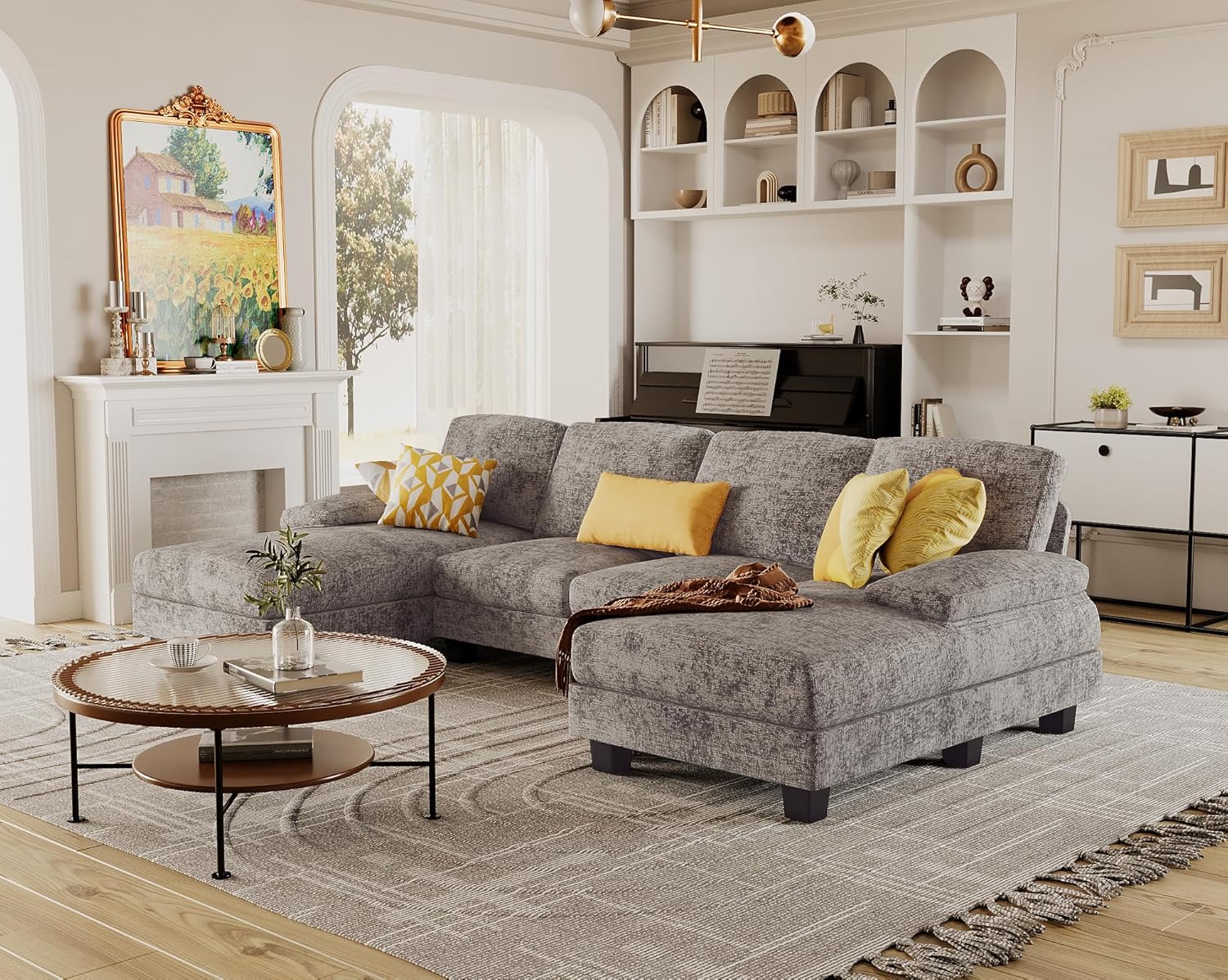 U-Shaped Sectional Sofa Couch – Modern Comfort for Living Room, Apartment & Home 🛋️ Cozy, Spacious & Stylish Seating